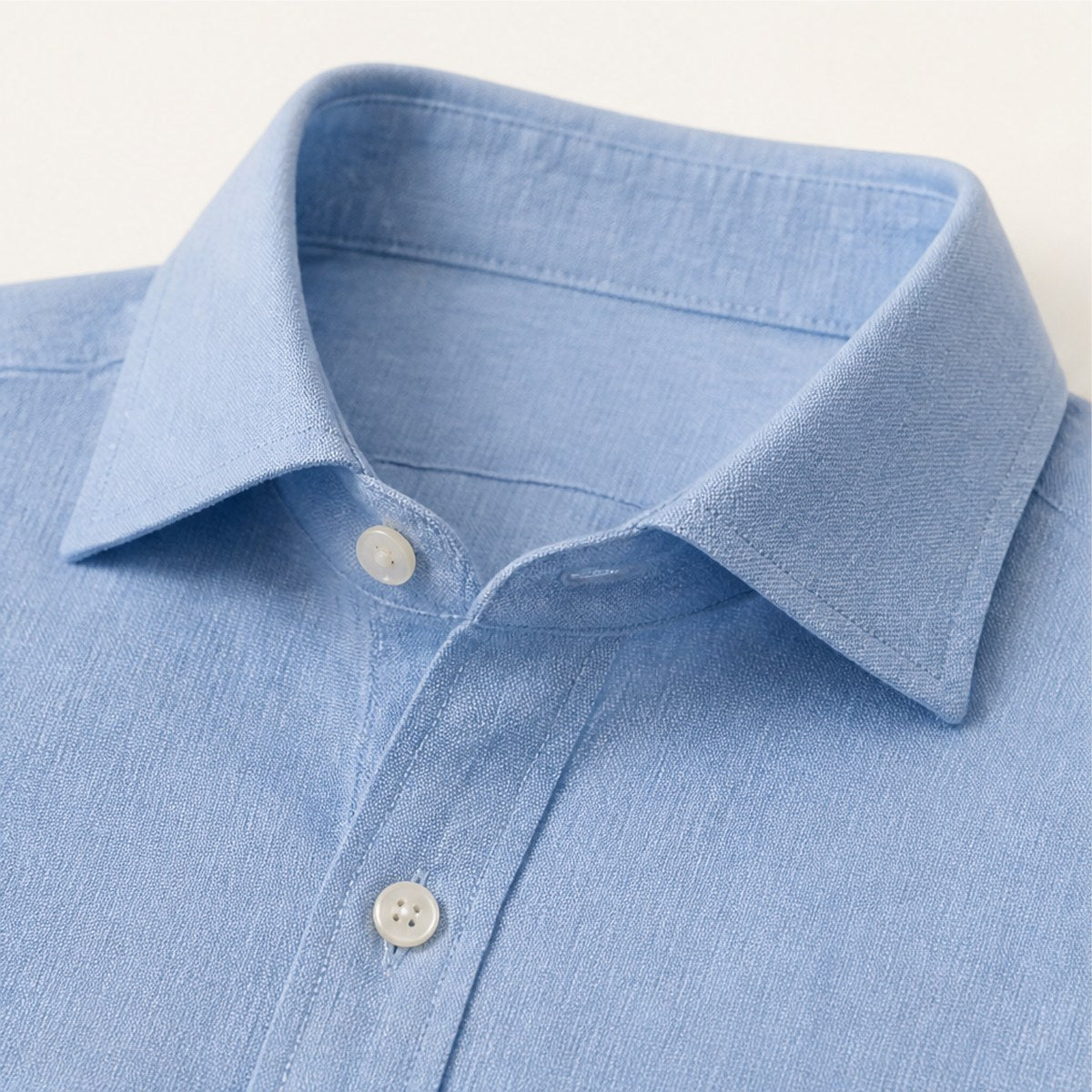 Amalfi Linen Shirt — Sky Blue