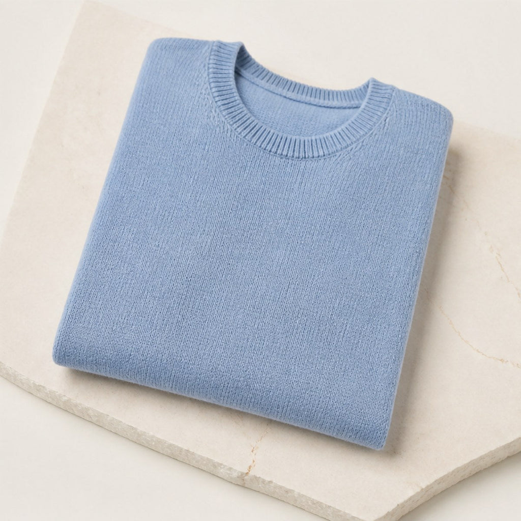 Assisi Cotton Crew — Light Blue