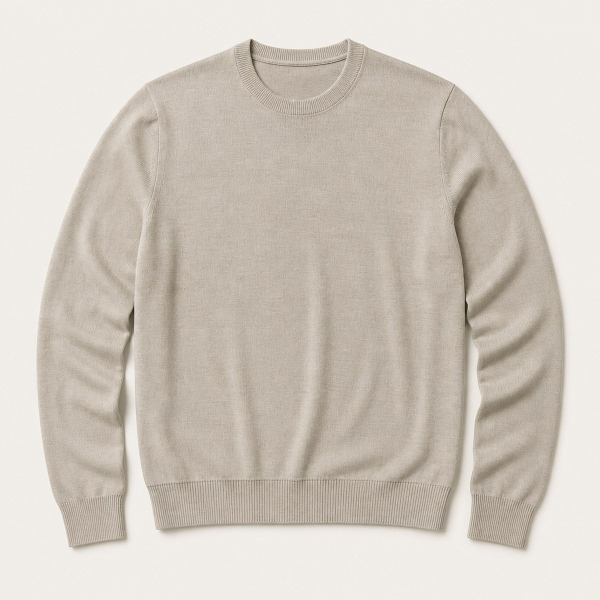 Assisi Cotton Crew — Stone