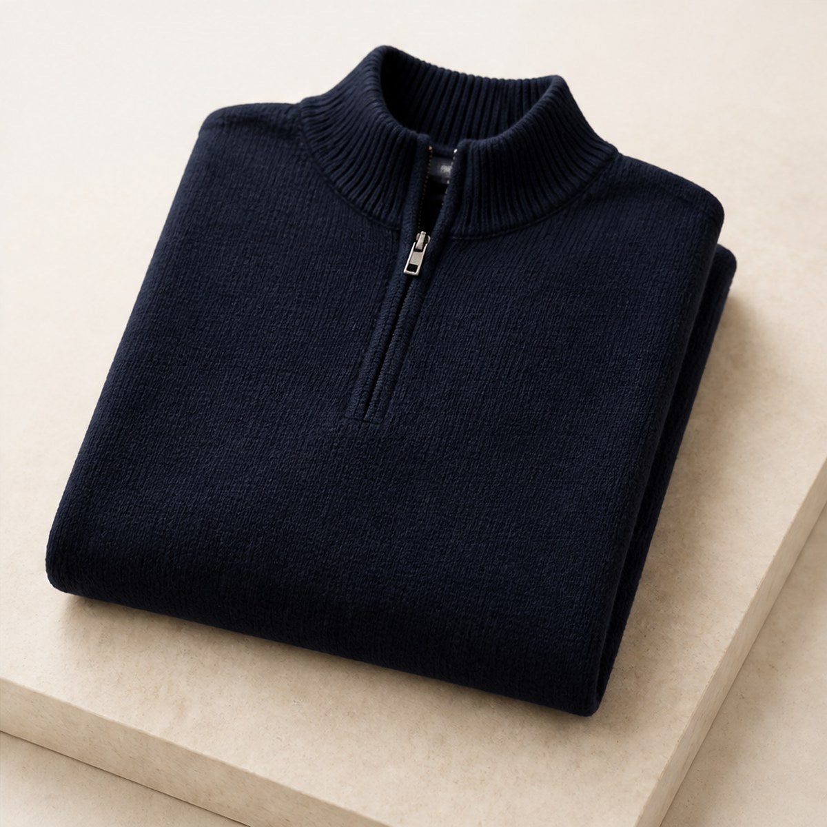 Bergamo Merino Half-Zip — Navy