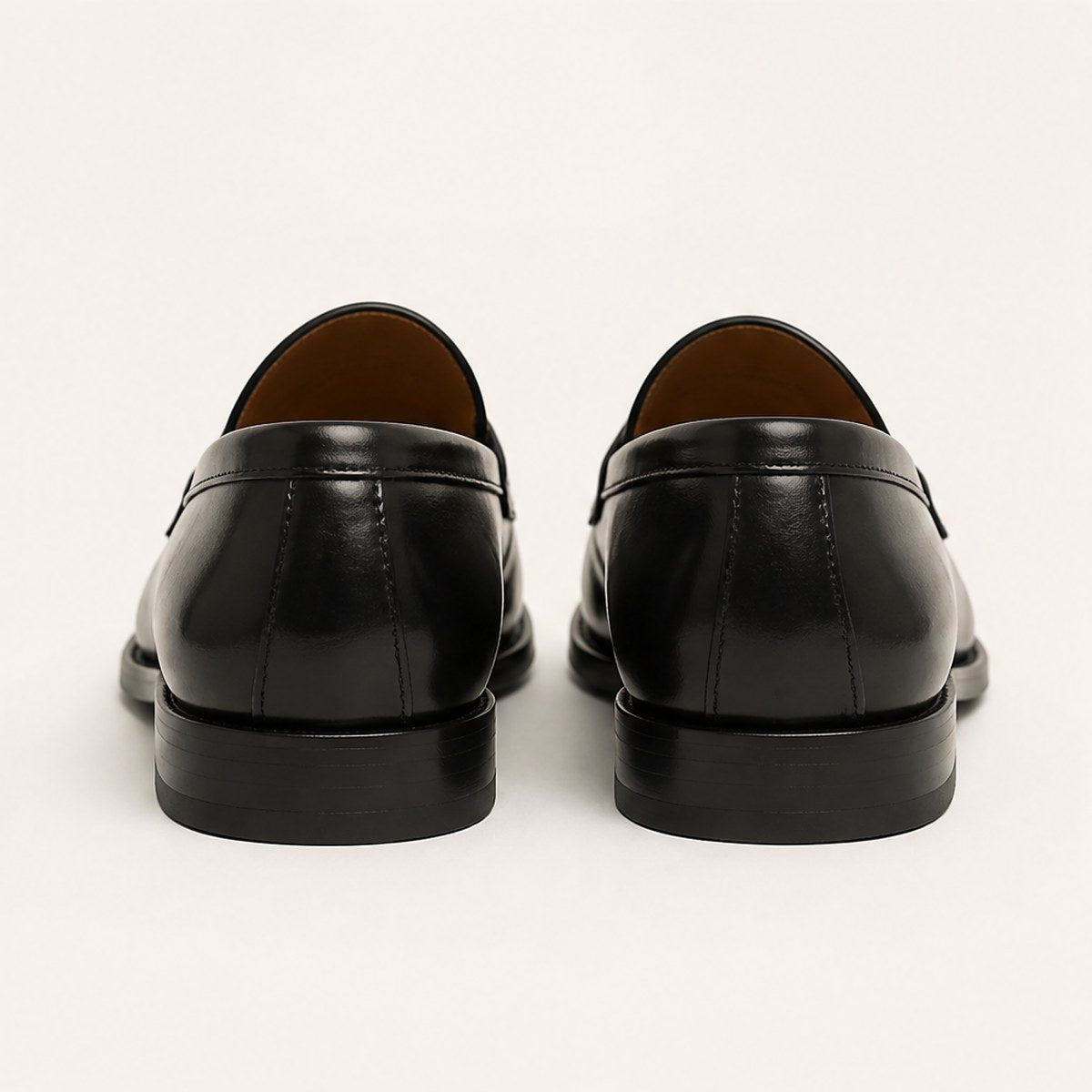 Brenta Leather Loafers — Black