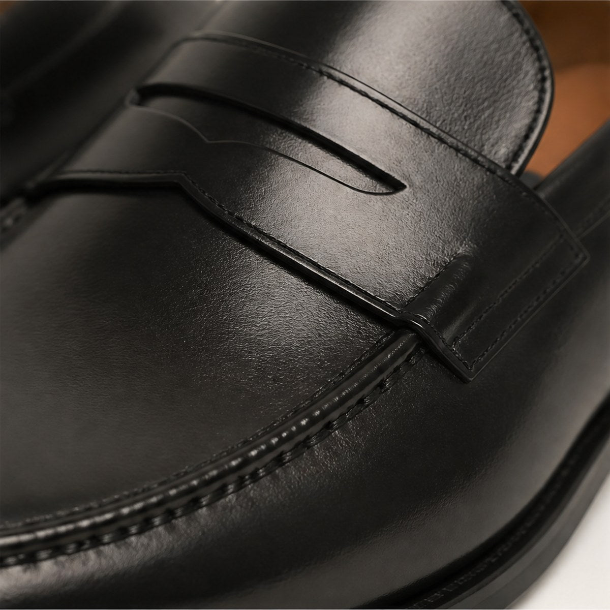 Brenta Leather Loafers — Black