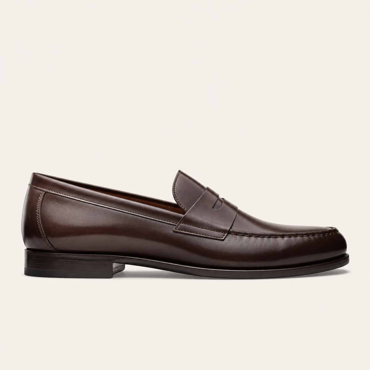 Brenta Leather Loafers — Dark Brown