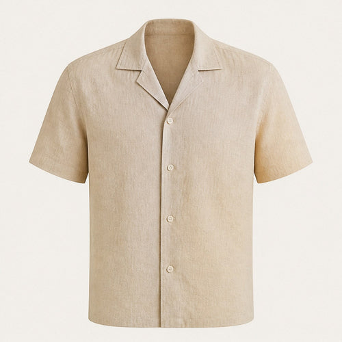Capri Camp Collar Shirt — Sand