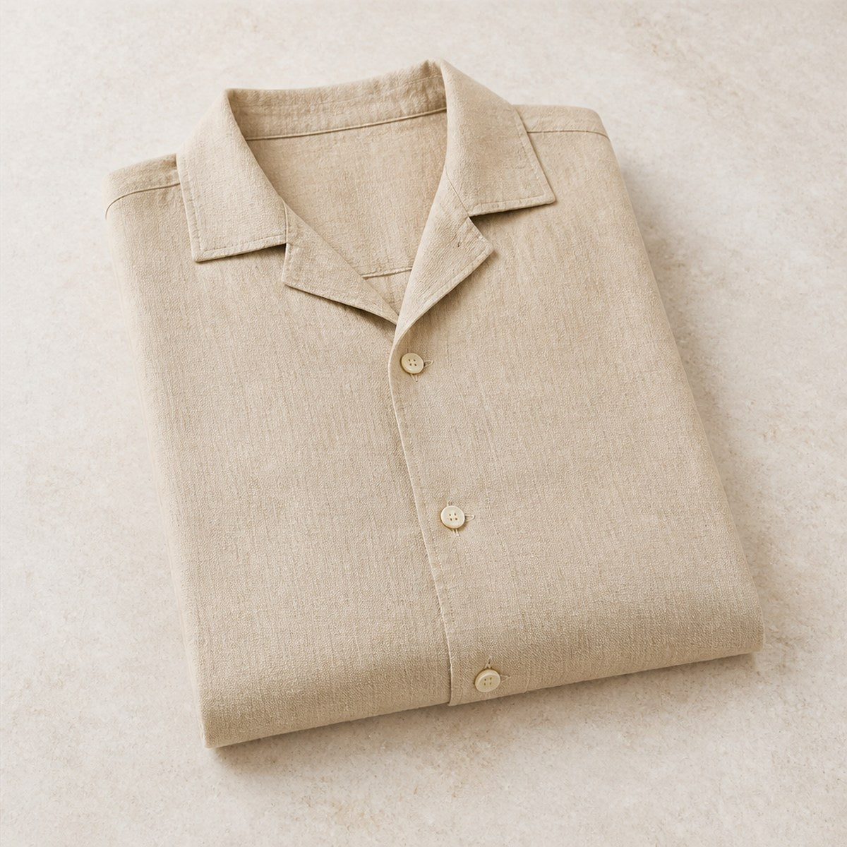 Capri Camp Collar Shirt — Sand