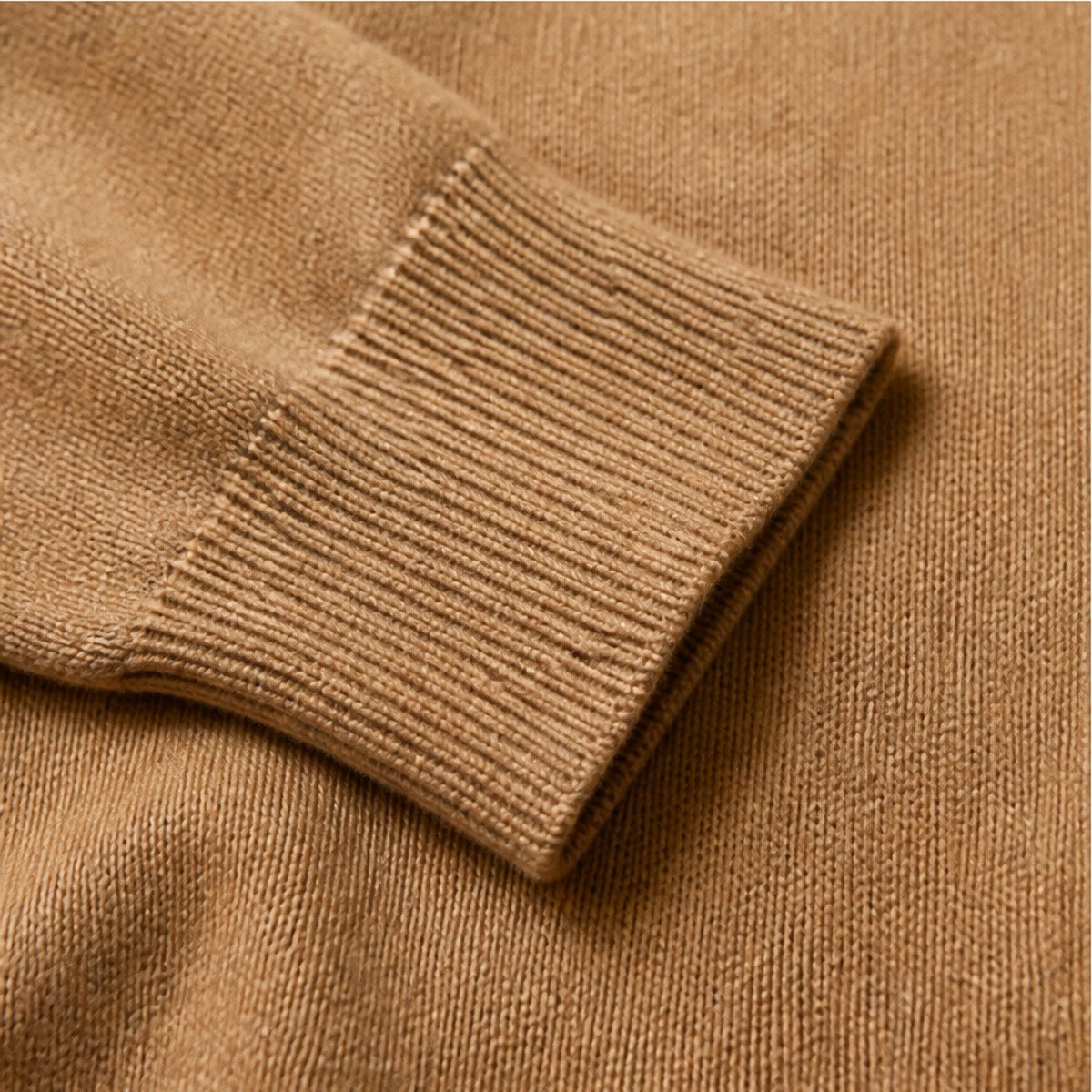 Como Long Sleeve Knit Polo — Camel