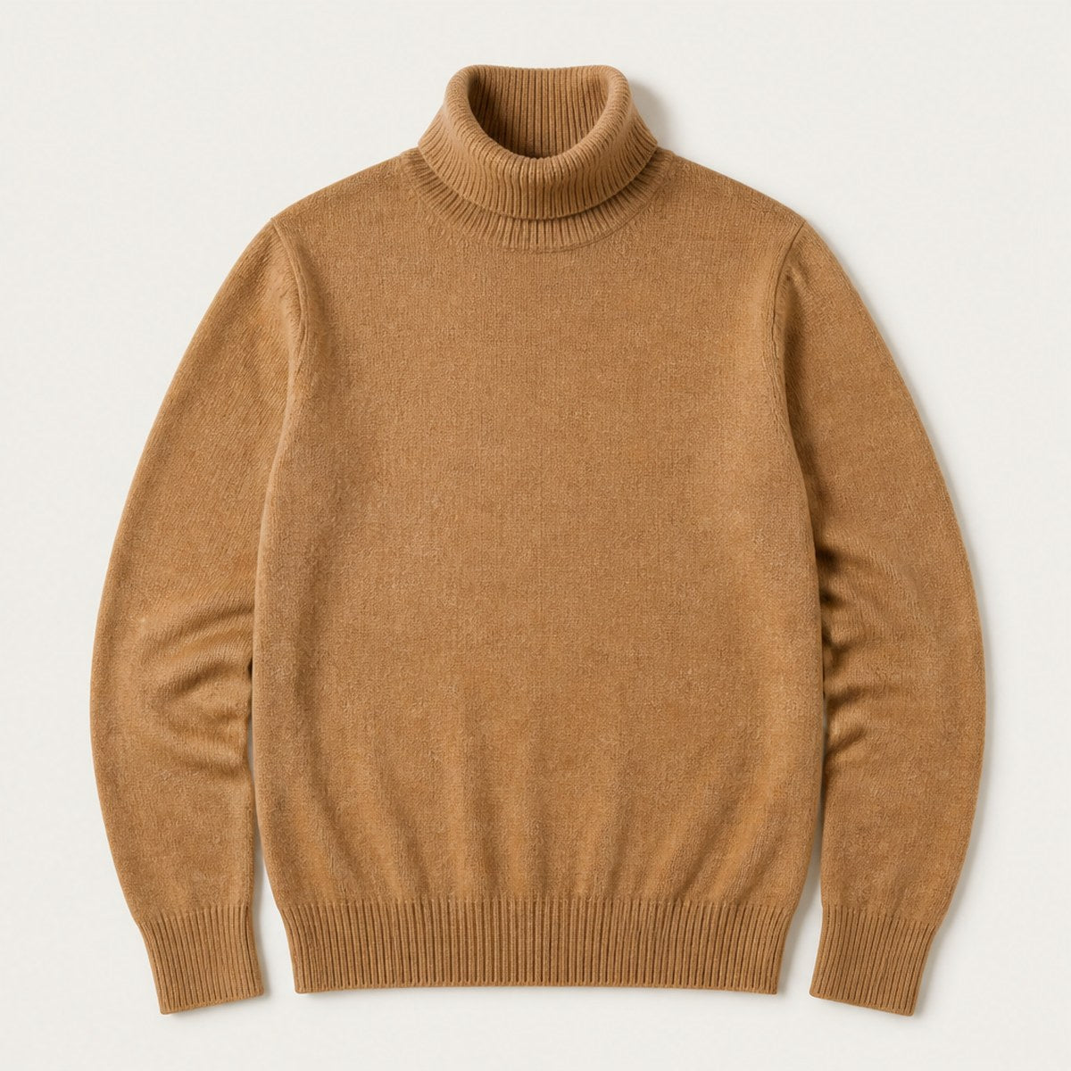 Cortina Cashmere Roll Neck — Camel