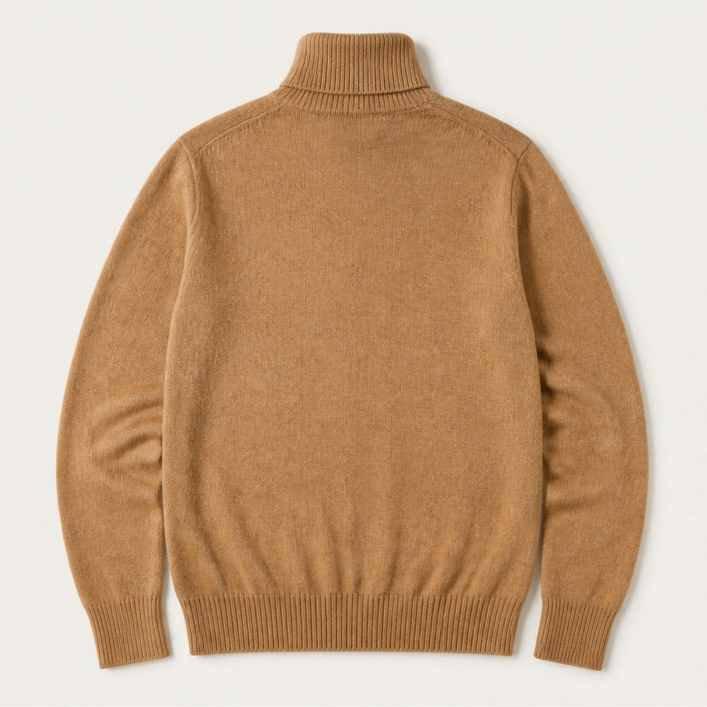 Cortina Cashmere Roll Neck — Camel