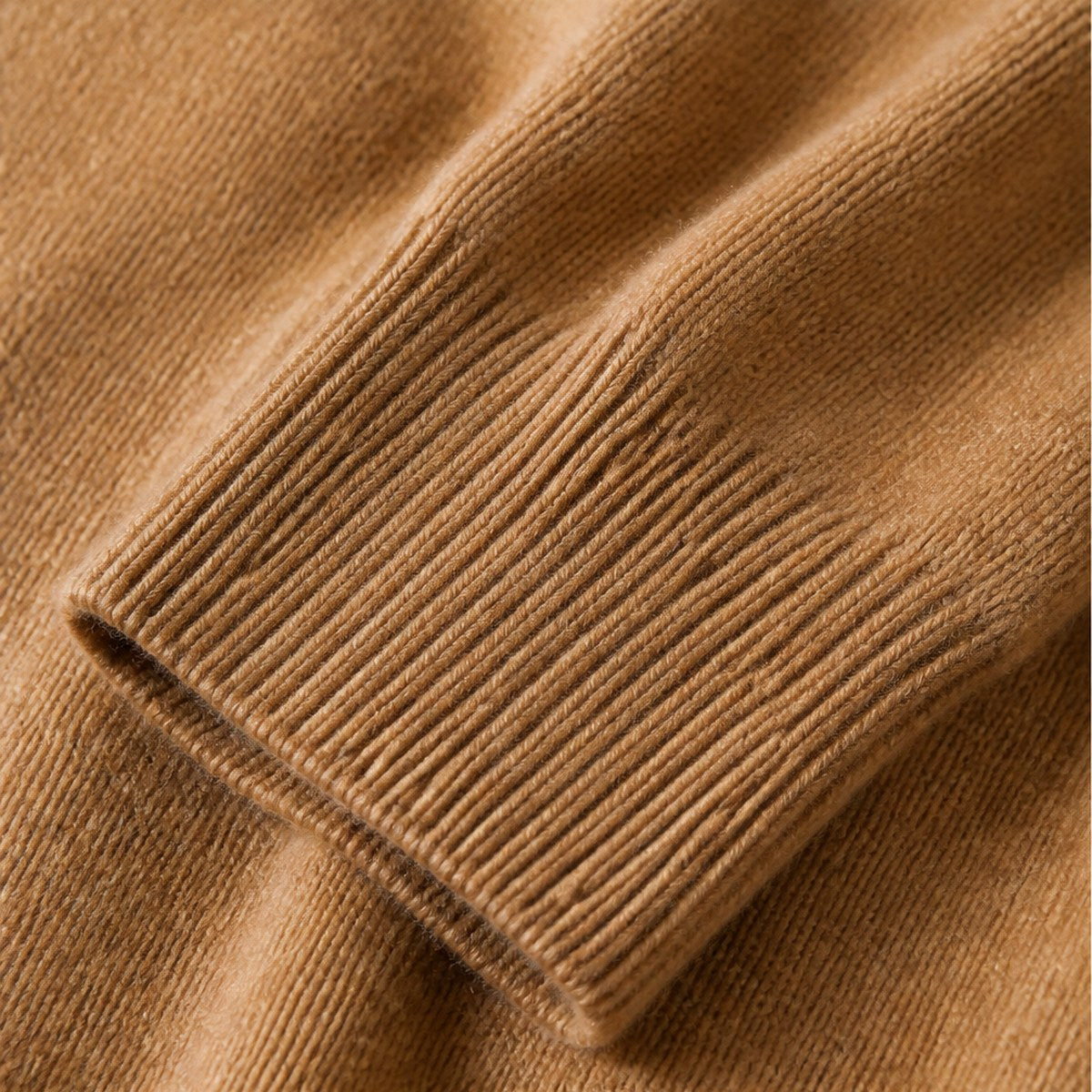 Cortina Cashmere Roll Neck — Camel