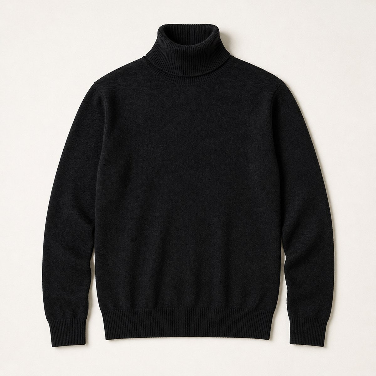 Cortina Cashmere Roll Neck — Black