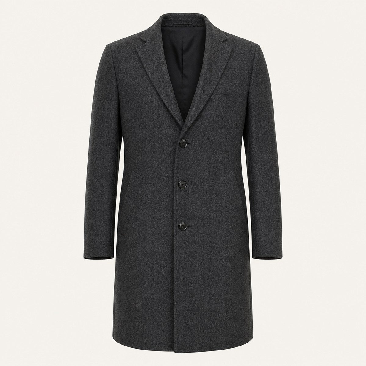 Dolomiti Wool Overcoat — Charcoal