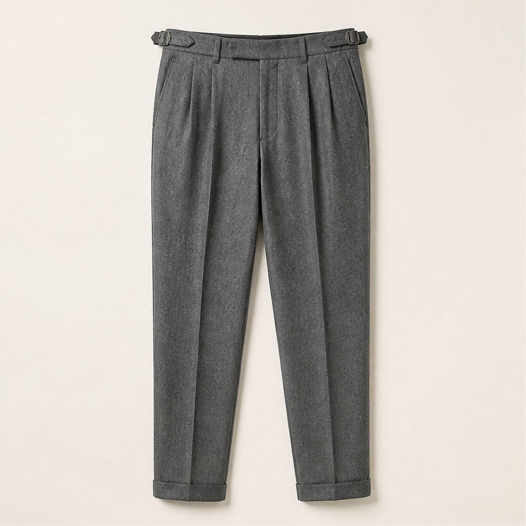 Firenze Pleated Trousers — Grey