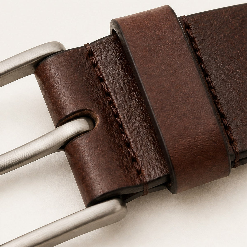 Fiume Leather Belt — Brown