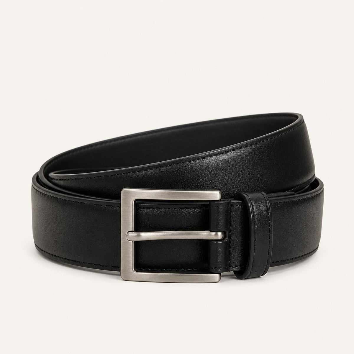Fiume Leather Belt — Black