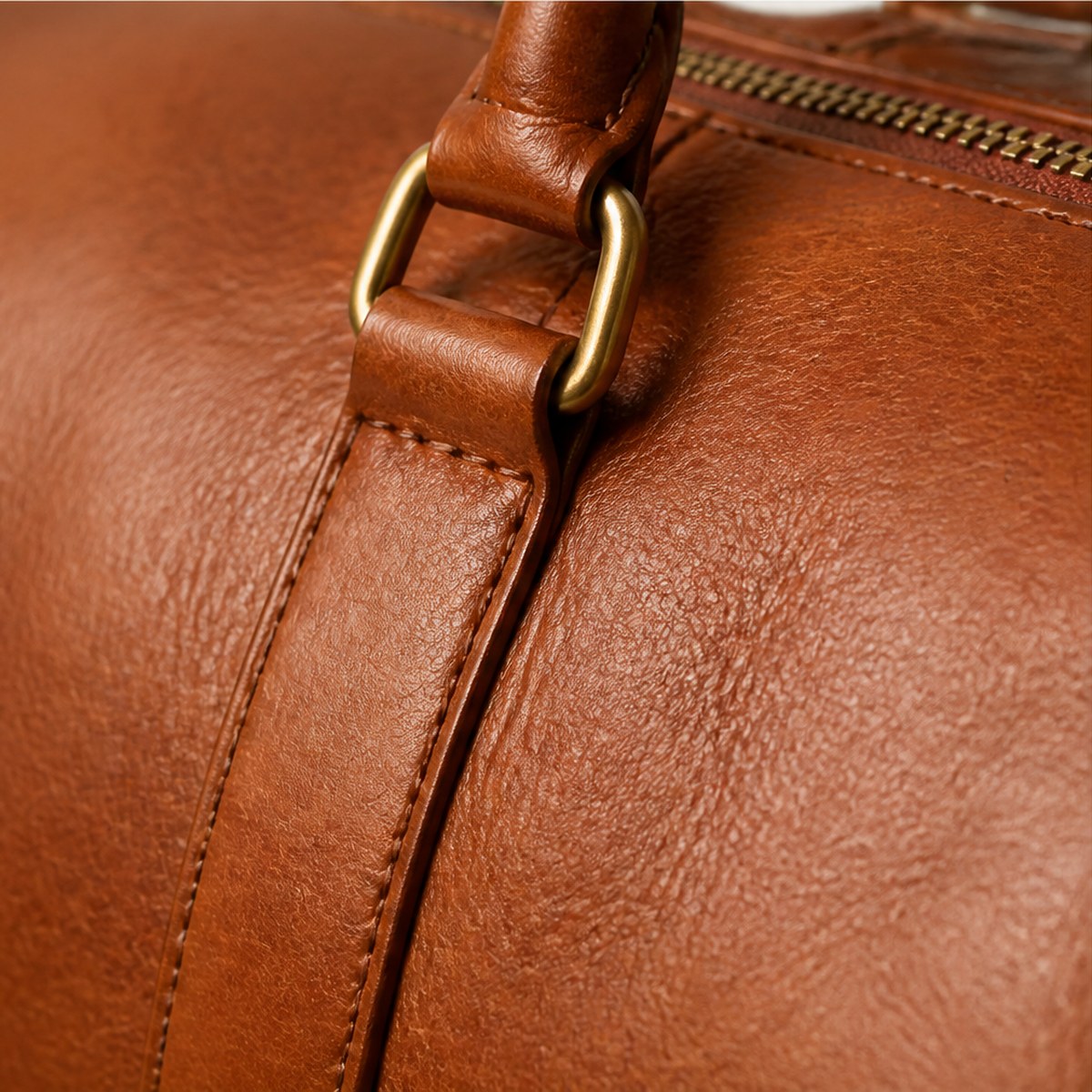 Ligure Leather Weekender — Cognac