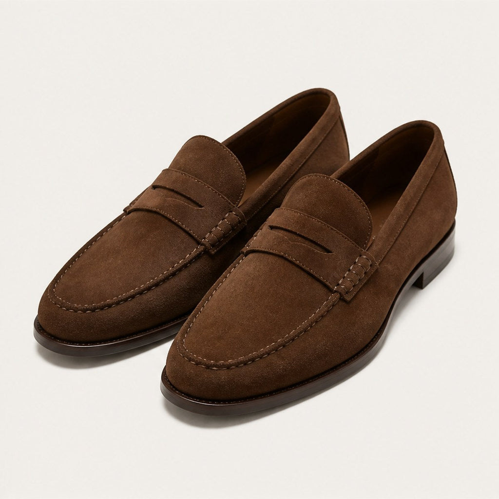 Marino Suede Loafers — Brown