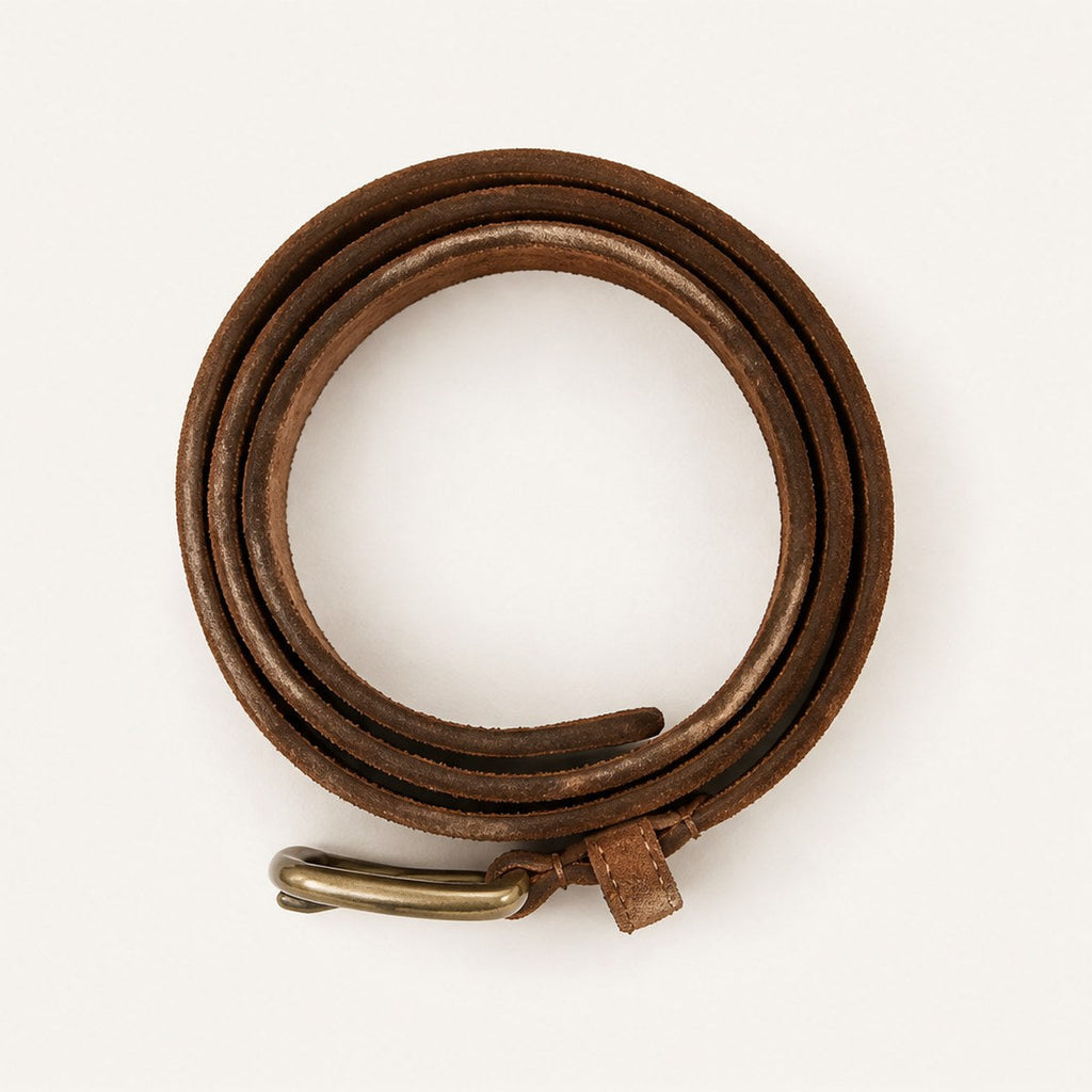 Ostia Suede Belt — Tobacco