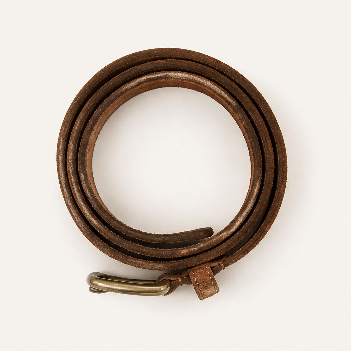 Ostia Suede Belt — Tobacco