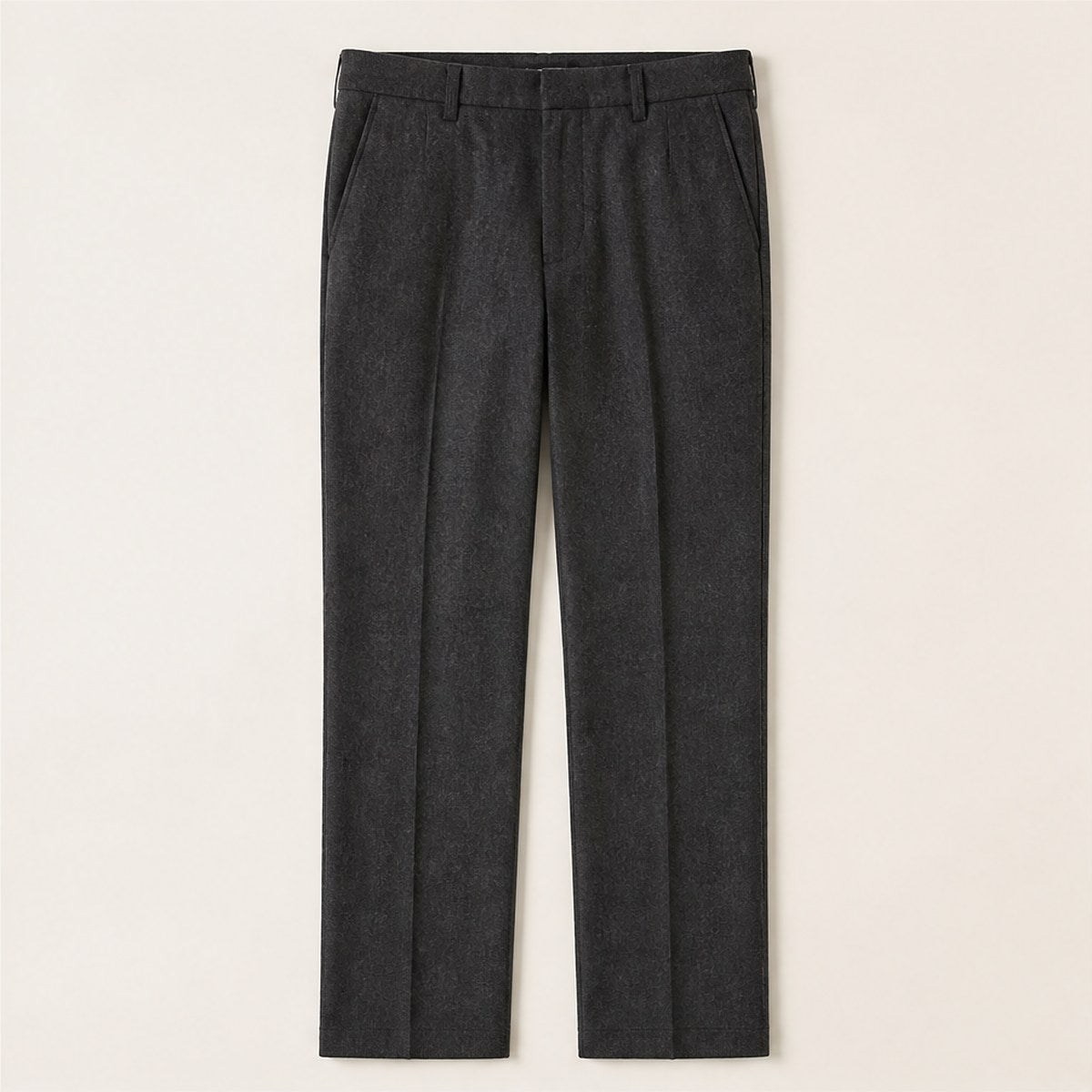 Palermo Wool Flannel Trousers — Charcoal