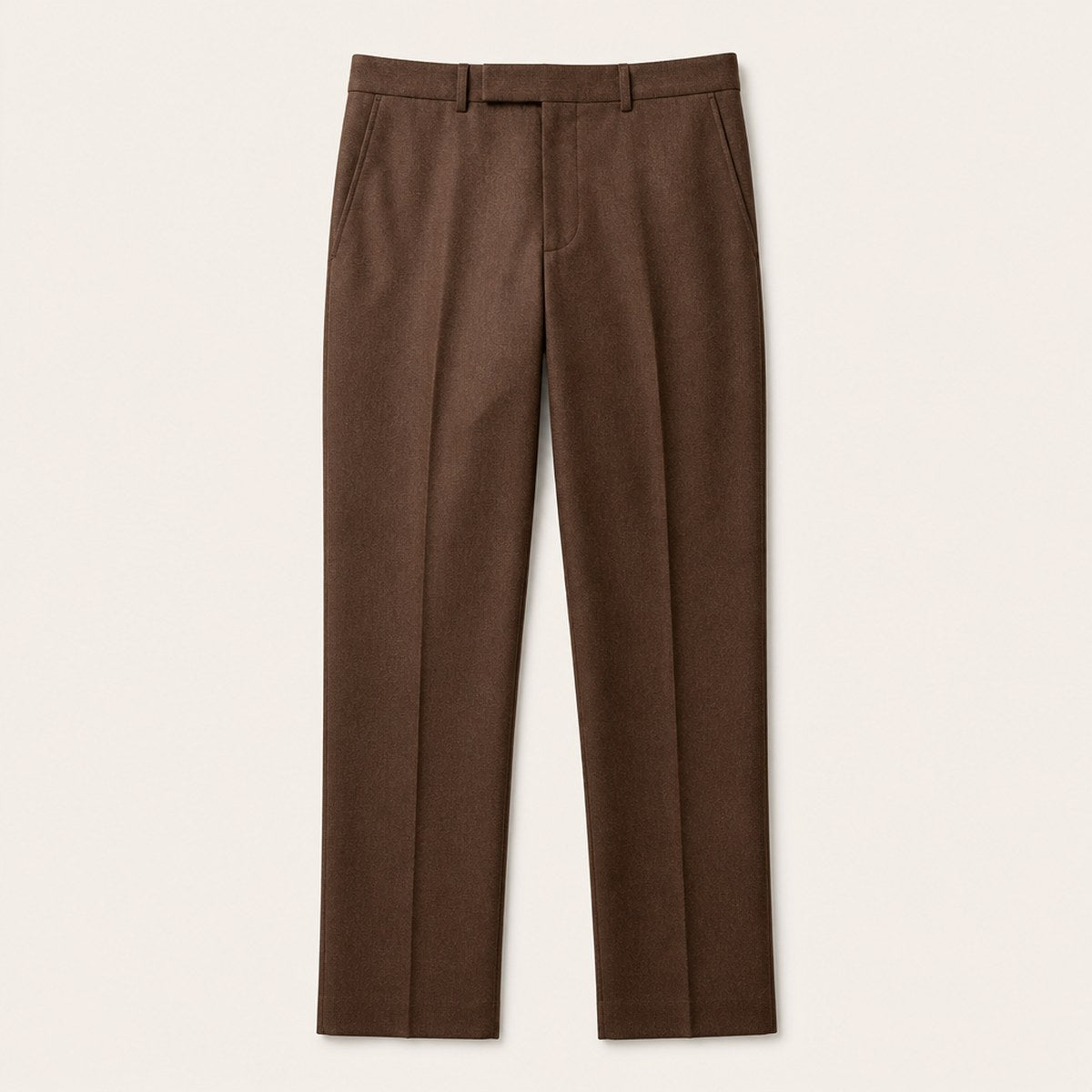 Palermo Wool Flannel Trousers — Brown