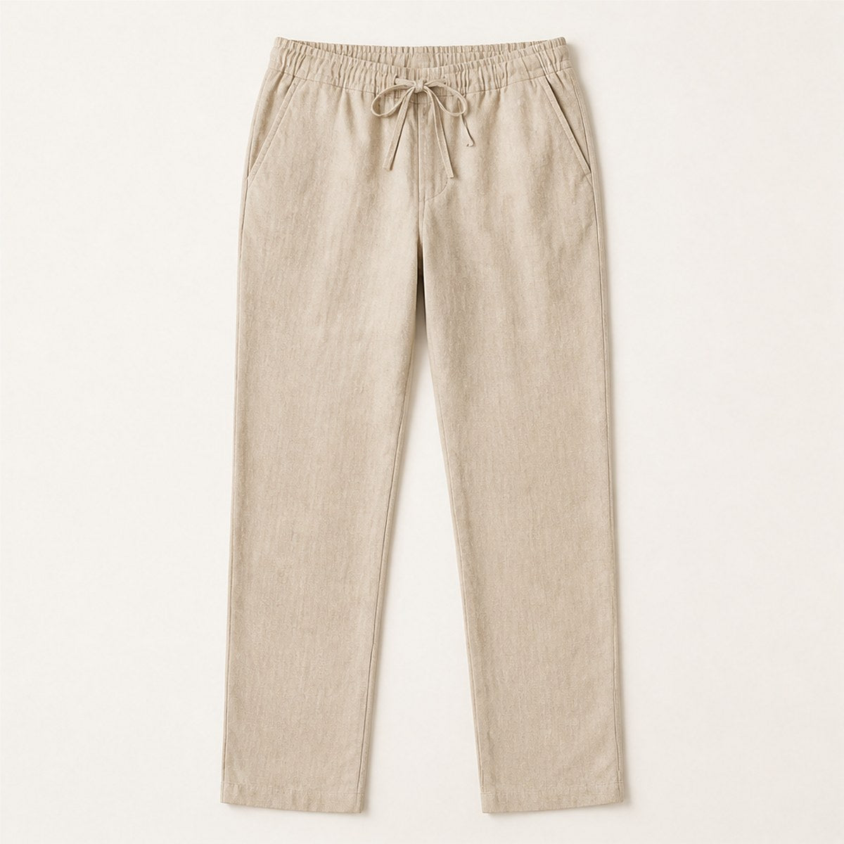 Positano Linen Trousers — Beige