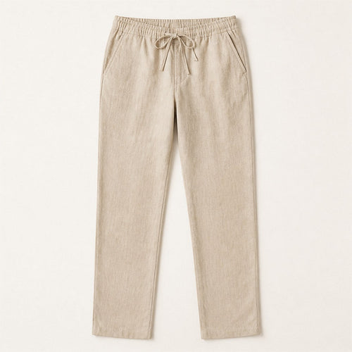 Positano Linen Trousers — Beige