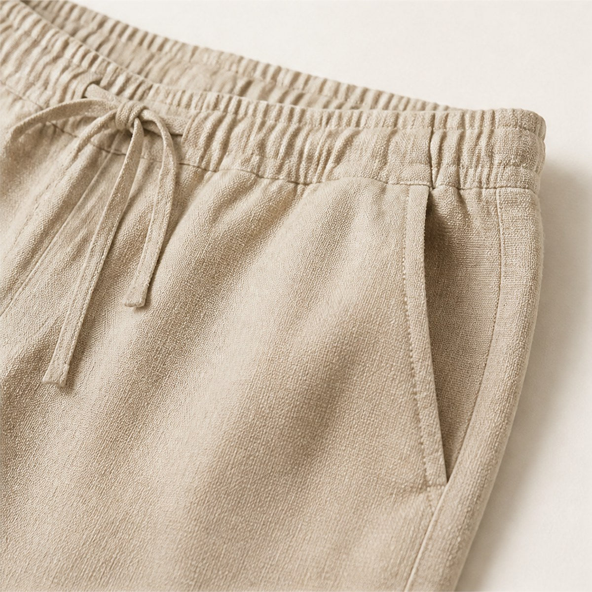 Positano Linen Trousers — Beige