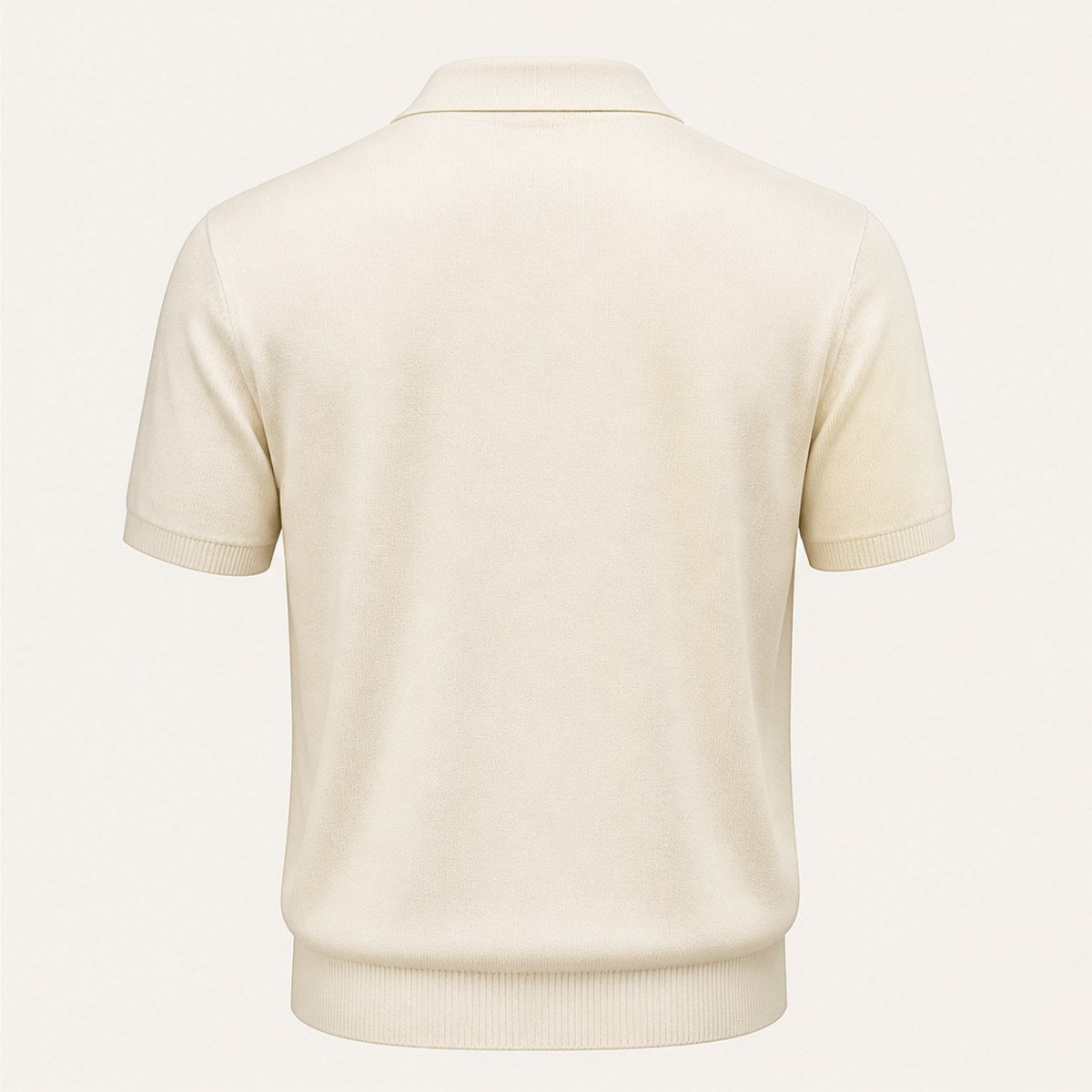 Siena Knit Polo — Cream