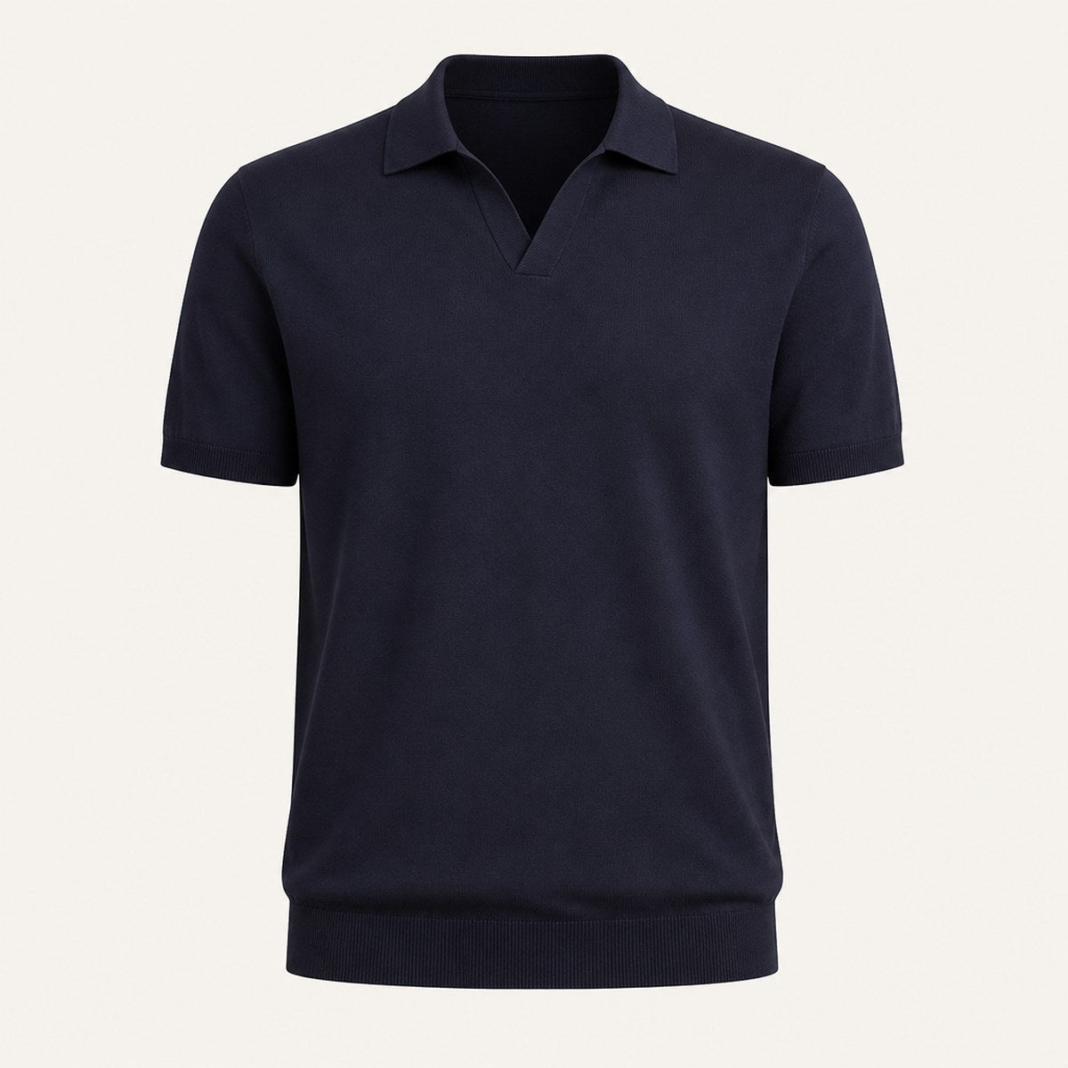 Siena Knit Polo — Navy