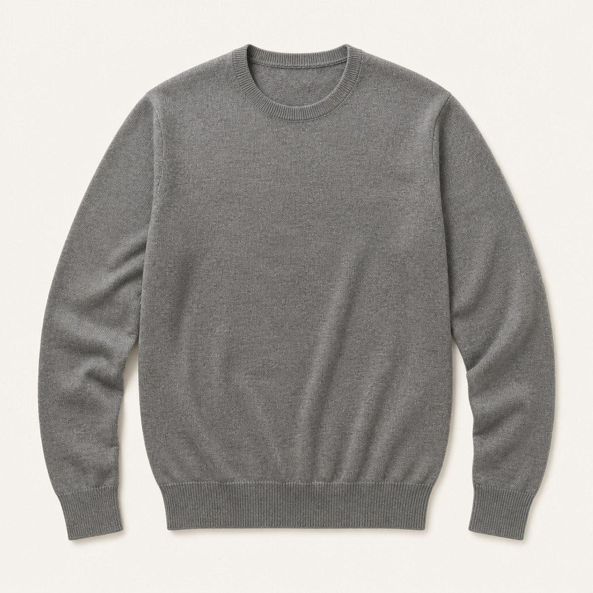 Torino Merino Crew — Grey Melange