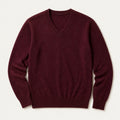 Trento Cashmere V-Neck — Burgundy